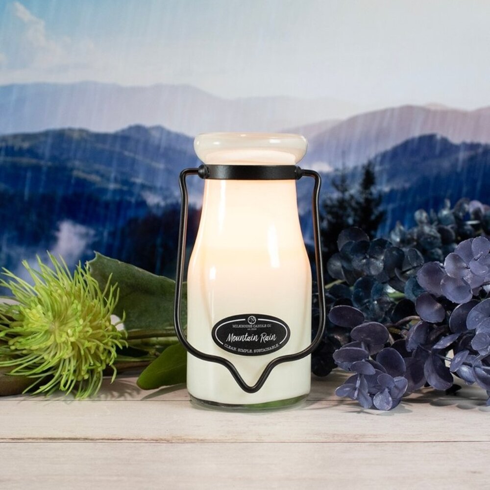 Milk Bottle Candle - Mountain Rain